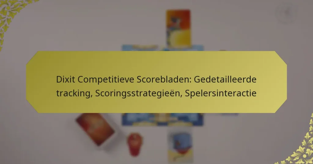 Dixit Competitieve Scorebladen: Gedetailleerde tracking, Scoringsstrategieën, Spelersinteractie